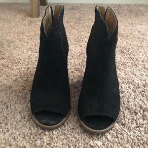 Lucky brand open toe booties